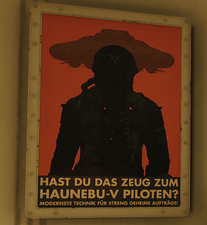 A recruitment poster for Nazi space pilots.